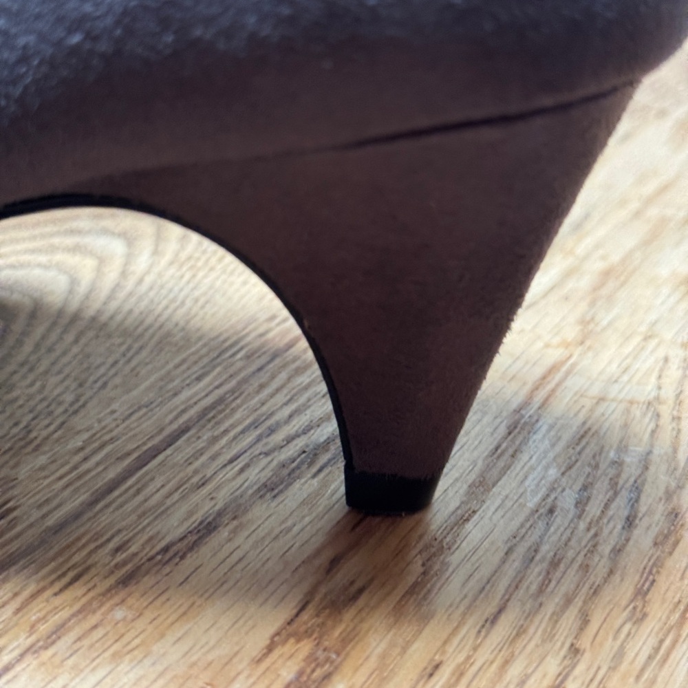 NEW NWOT KENNETH COLE REACTION SUEDE Brown Ankle Booties with heels Sz 8.5 - Picture 5 of 16